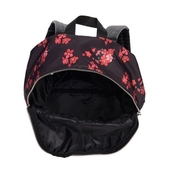Madden Girl Mini Backpack & Pouch Bag, Lightweight, Black Red‎ Floral, NWT - Picture 4 of 14